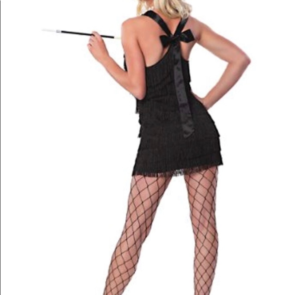 Sexy flapper black dress halloween